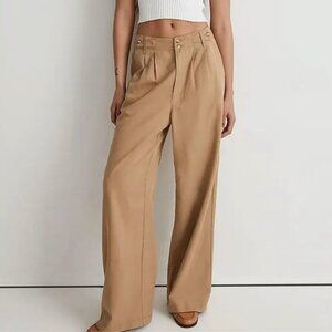 Tan Madewell Harlow Wide Leg Pants
